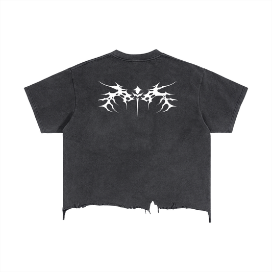 Ascend Vintage Wash Boxy Distressed Hem T-Shirt