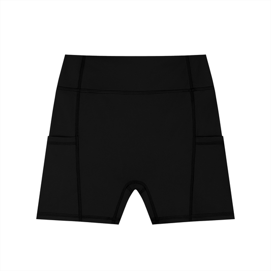 Women's High-Waisted Pocket Spandex Shorts