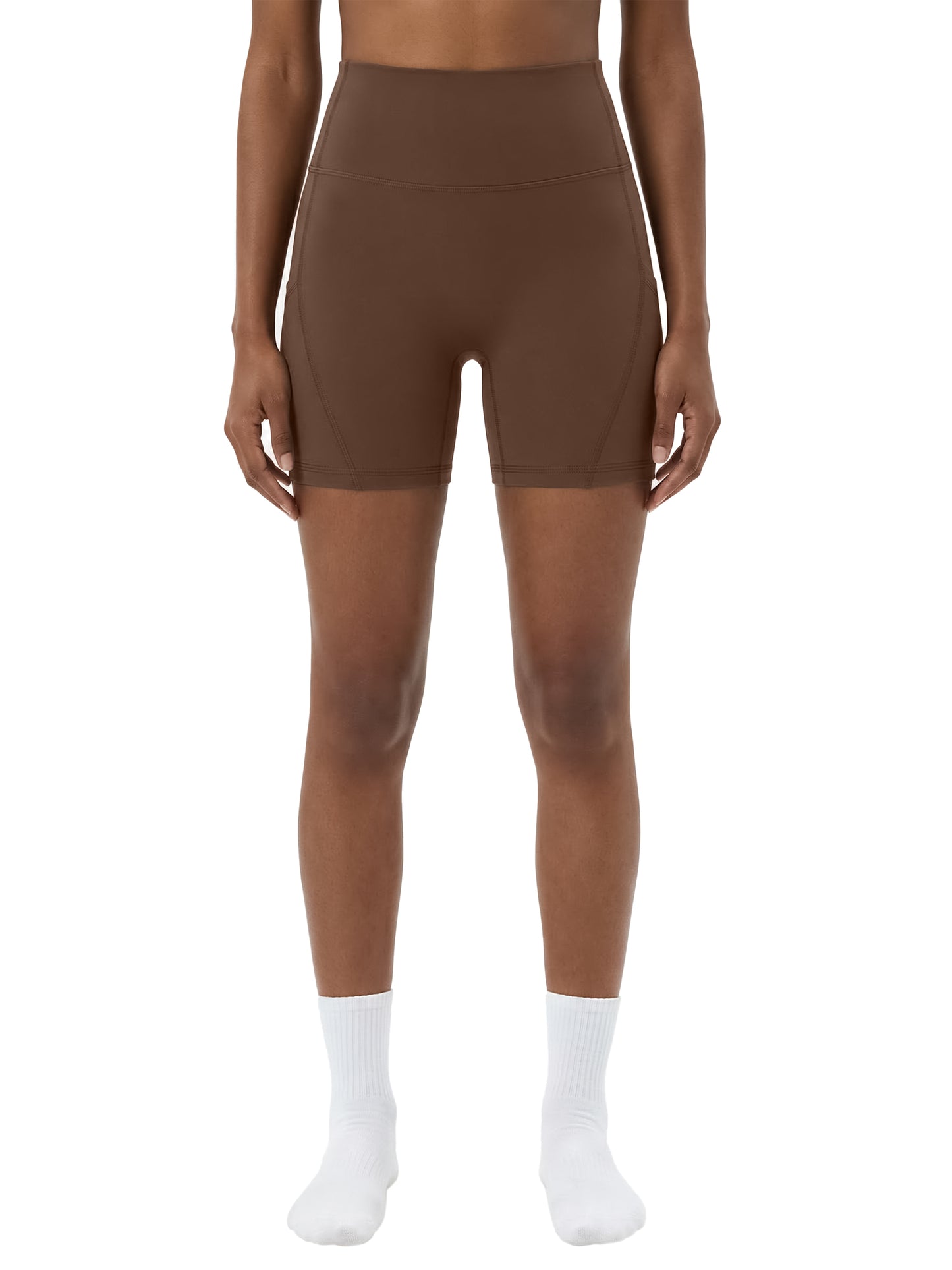 Women's High-Waisted Pocket Spandex Shorts